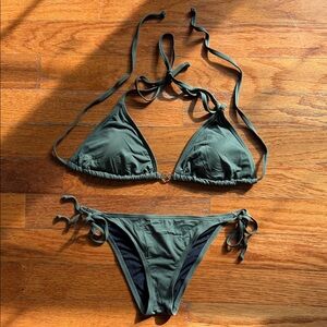 Michael Kors Dark Green Bikini Set